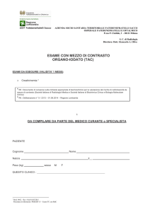 Modulo TAC con MdC: Informazioni e Consenso Paziente