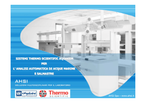 analisi automatica di acque marine e salmastre