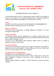 Informazioni sulla contraccezione d`emergenza