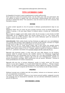 Tito Lucrezio Caro - appunti scuola superiore