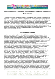 Vivere nel pluralismo. L`educazione alla cittadinanza in prospettiva