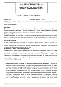 ci all`intervento di vitrectomia per emovitreo-ialosi asteroide