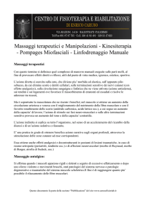 Massaggi Terapeutici e Pompages Miofasciali