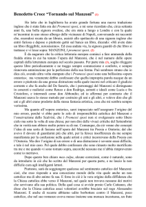 Benedetto Croce “Tornando sul Manzoni”