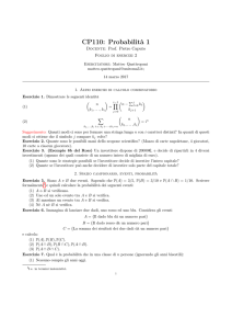 CP110: Probabilità 1