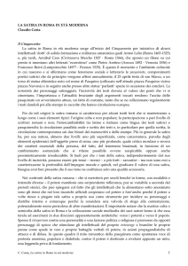 la satira in roma in eta` moderna