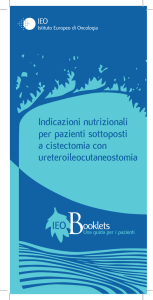 Indicazioni nutrizionali per pazienti sottoposti a cistectomia con