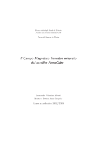 Il Campo Magnetico Terrestre misurato dal satellite AtmoCube