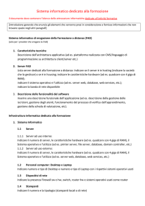Sistema informatico dedicato alla formazione