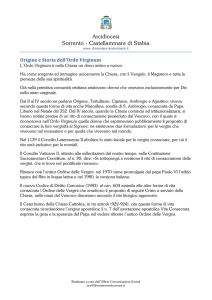 Origine e Storia dell`Ordo Virginum