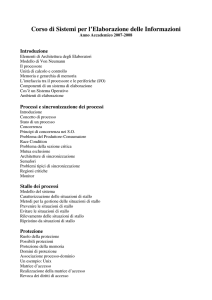 Corso di Sistemi per l`Elaborazione delle Informazioni