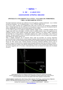 Ipotizzata collisione tra la Via Lattea e la Galassia di Andromeda