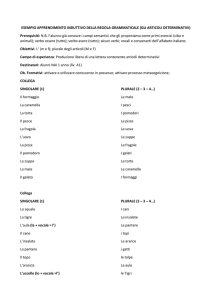 ESEMPIO APPRENDIMENTO INDUTTIVO DELLA REGOLA