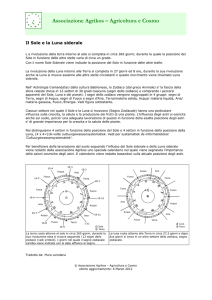 Il Sole e la Luna siderale