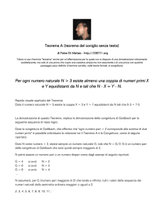 Per ogni numero naturale N > 3 esiste almeno una