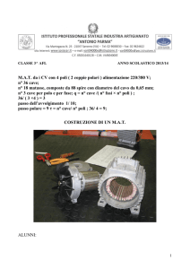 M.A.T. da i CV con 4 poli ( 2 coppie polari ) alimentazione 220/380 V