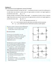 Sulla risoluzione di circuiti applicando i principi di Kirchhoff
