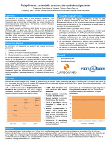Fabry@Home: un modello assistenziale centrato