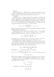 1 Esercizio. Data la funzione f(x) = ax2+bx trovare, se esistono, i