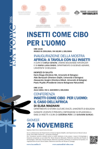 INSETTI COME CIBO PER L`UOMO - Unione Bolognese Naturalisti
