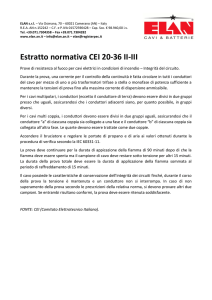 Estratto normativa CEI 20-36 II-III