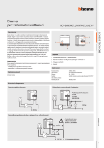 Dimmer per trasformatori elettronici
