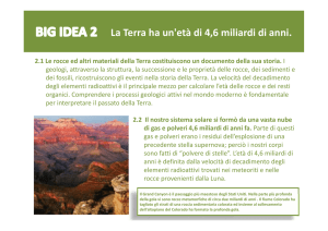 La Terra ha un`età di 4,6 miliardi di anni.