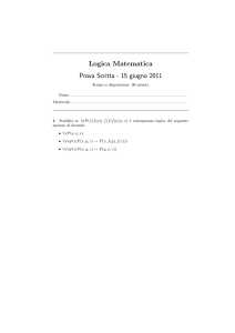 Logica Matematica Prova Scritta