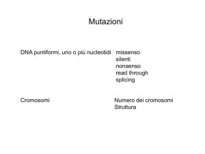 Genetica umana mutazioni