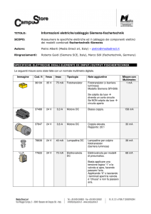 Informazioni elettriche/cablaggio Siemens