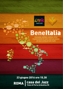 BeneItalia Economia, welfare, cultura, etica