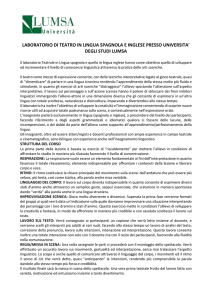 laboratorio di teatro in lingua spagnola e inglese presso