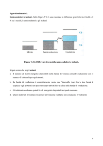 4 Approfondimento 1. Semiconduttori e isolanti. Nella Figura V.2.3