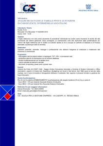 Informatica ANALISI DEI DATI CON LE TABELLE