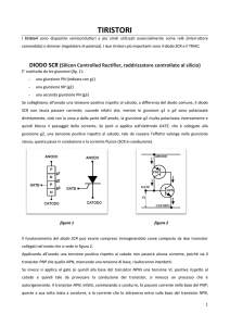 Tiristori: diodo SCR e TRIAC