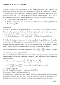 Esercizio di test statistico