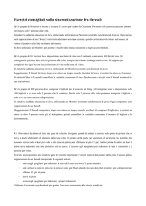 Esercizi consigliati sulla sincronizzazione fra thread: