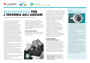 benzodiazepine per l`insonnia agli anziani