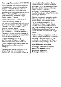 Note biografiche su Vanni CODELUPPI È - stampe