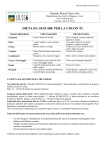 Dieta da seguire per la Colon TC