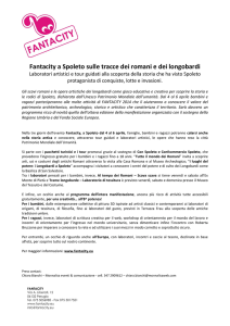 Fantacity a Spoleto sulle tracce dei romani e dei longobardi