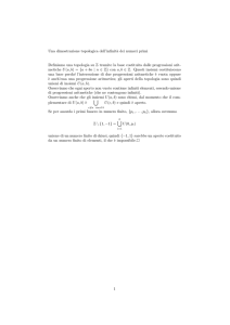 Una dimostrazione topologica dell`infinit`a dei numeri primi
