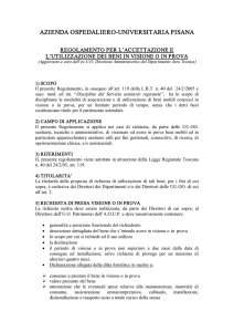 regolamento per l`accettazione e l`utilizzazione dei beni in visione o