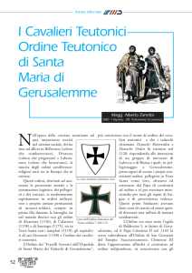 I Cavalieri Teutonici Ordine Teutonico di Santa Maria di Gerusalemme