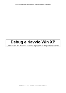 Riavvio e Debug XP