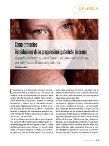 Come prevenire l`ossidazione delle preparazioni galeniche in crema