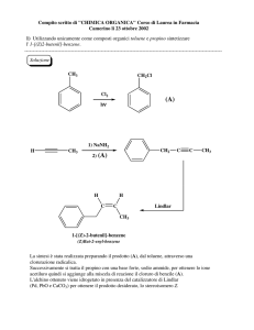 1) Utilizzando unicamente come composti organici toluene e