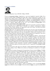 CATALANI ALFREDO Musicista compositore. Lucca 19/6
