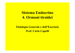 Sistema Endocrino 4. Ormoni tiroidei