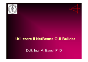 Utilizzare il NetBeans GUI Builder